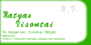matyas visontai business card