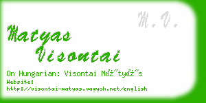 matyas visontai business card